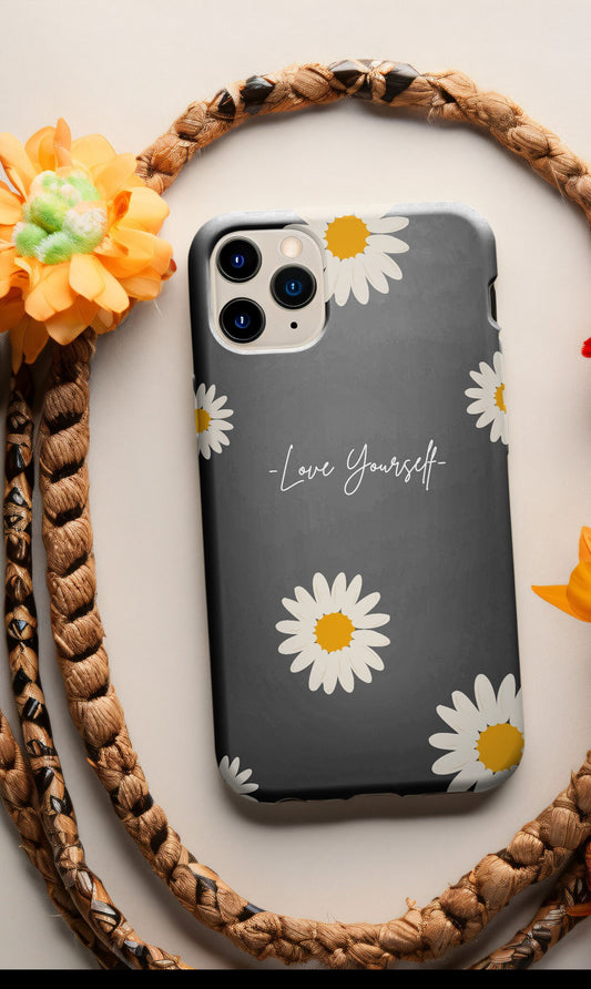 Customized iPhone Tough Case, Personalized Phone Case, Floral iPhone Case, Sunflower Phone Case, Birthday Gift, BFF Gift