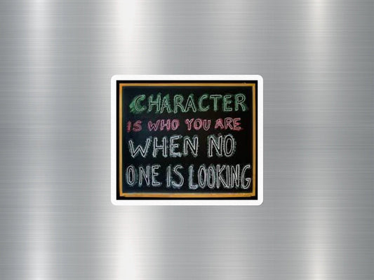 Character Integrity Blackboard Style, Inspirational Quote Fridge Magnet, Home Decor, Teacher Gift, Office Accessory, Unique Saying Magnet