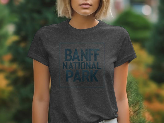 Banff National Park T-Shirt, Adventure Tee, Outdoor Hiking Camping Travel Shirt, Unisex Minimalist Tee, Nature Lover Gift