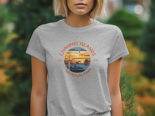 Camping Gift Shirt, Camping Gift ShirtChannel Islands National Park T-Shirt, Vintage California Sunset Tee, Retro 1980 Travel Graphic Shirt