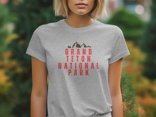Camping Gift Shirt, Grand Teton National Park T-Shirt, Vintage Mountain Graphic Tee, Outdoor Adventure,  Shirt, Travel Clothing, Hiking Gear