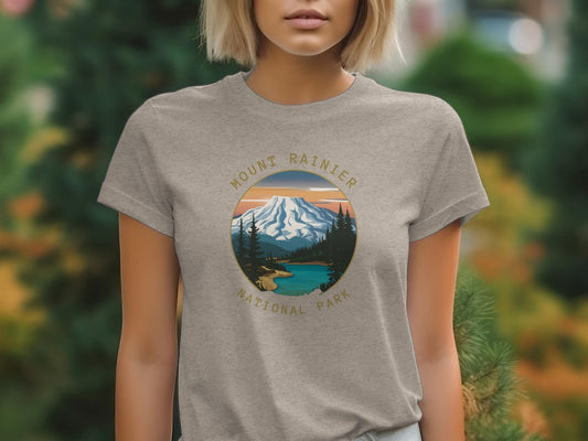 Camping Gift Shirt, Camping Gift ShirtMount Rainier National Park T-Shirt, Scenic Outdoors Graphic Tee, Vintage Inspired, Unisex