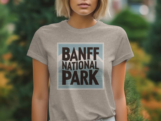 Boho Banff Nat'l Park Vintage Style T-Shirt, Retro Travel Tee, Nature Lover Gift, Canadian Rockies Shirt, Hiking Camping Casual Top