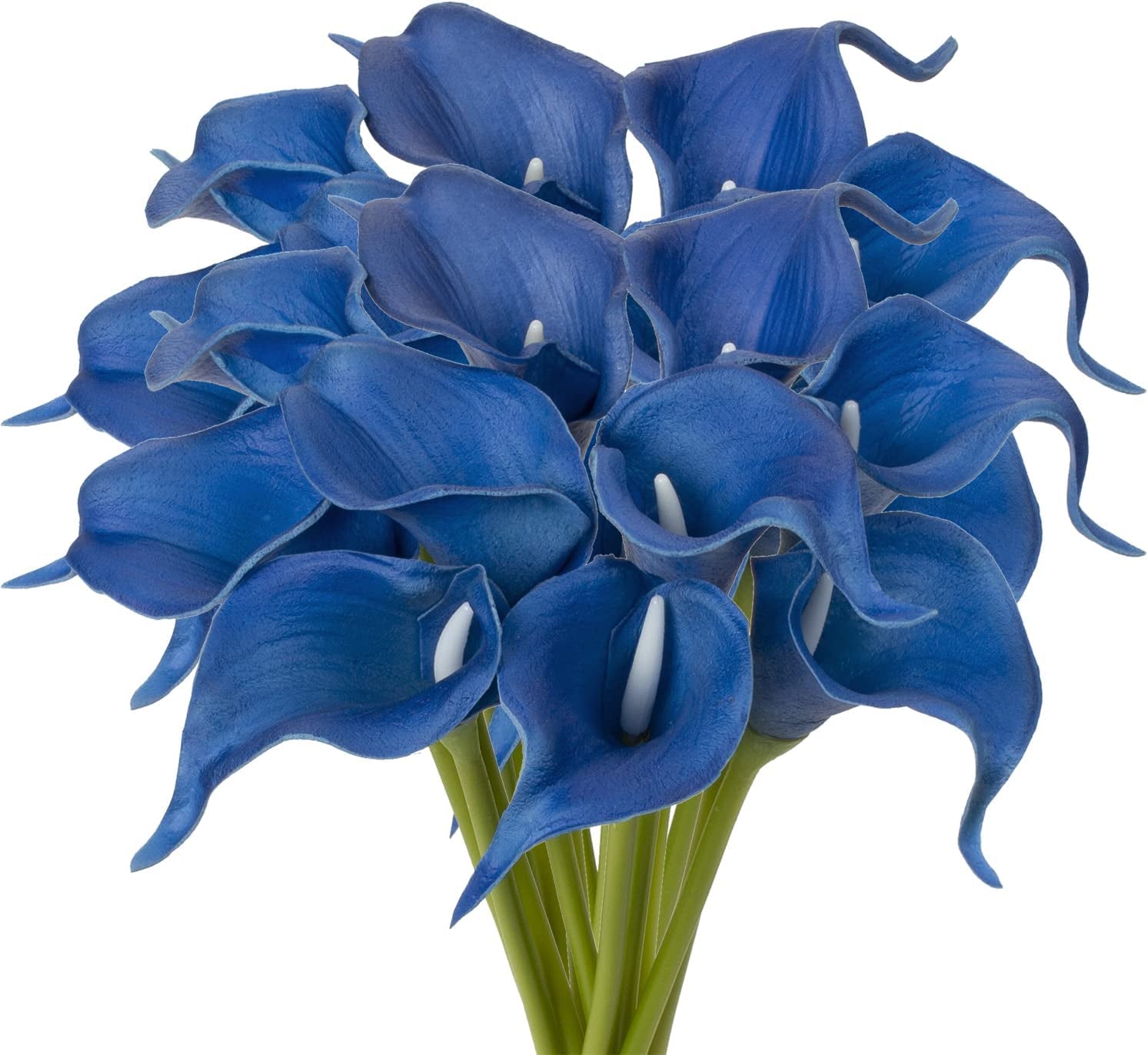 Real Touch Blue Calla Lily Artificial Flowers - Perfect for Weddings & Home Decor