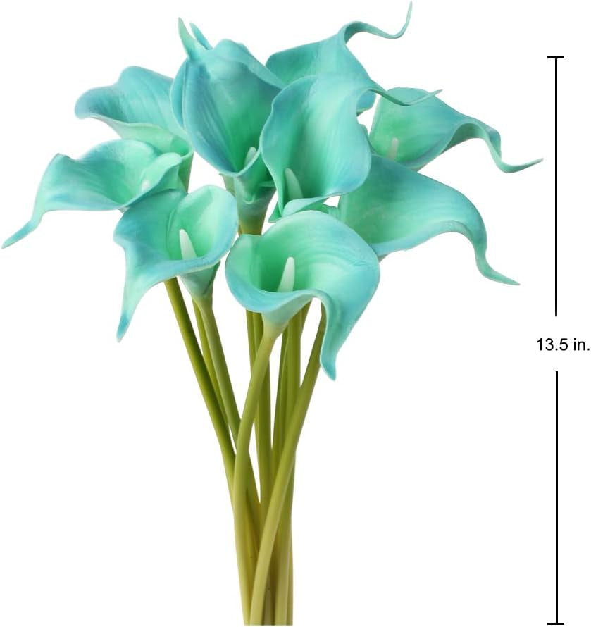 Real Touch Blue Calla Lily Artificial Flowers - Perfect for Weddings & Home Decor